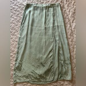 H&M Sage Green Midi Skirt